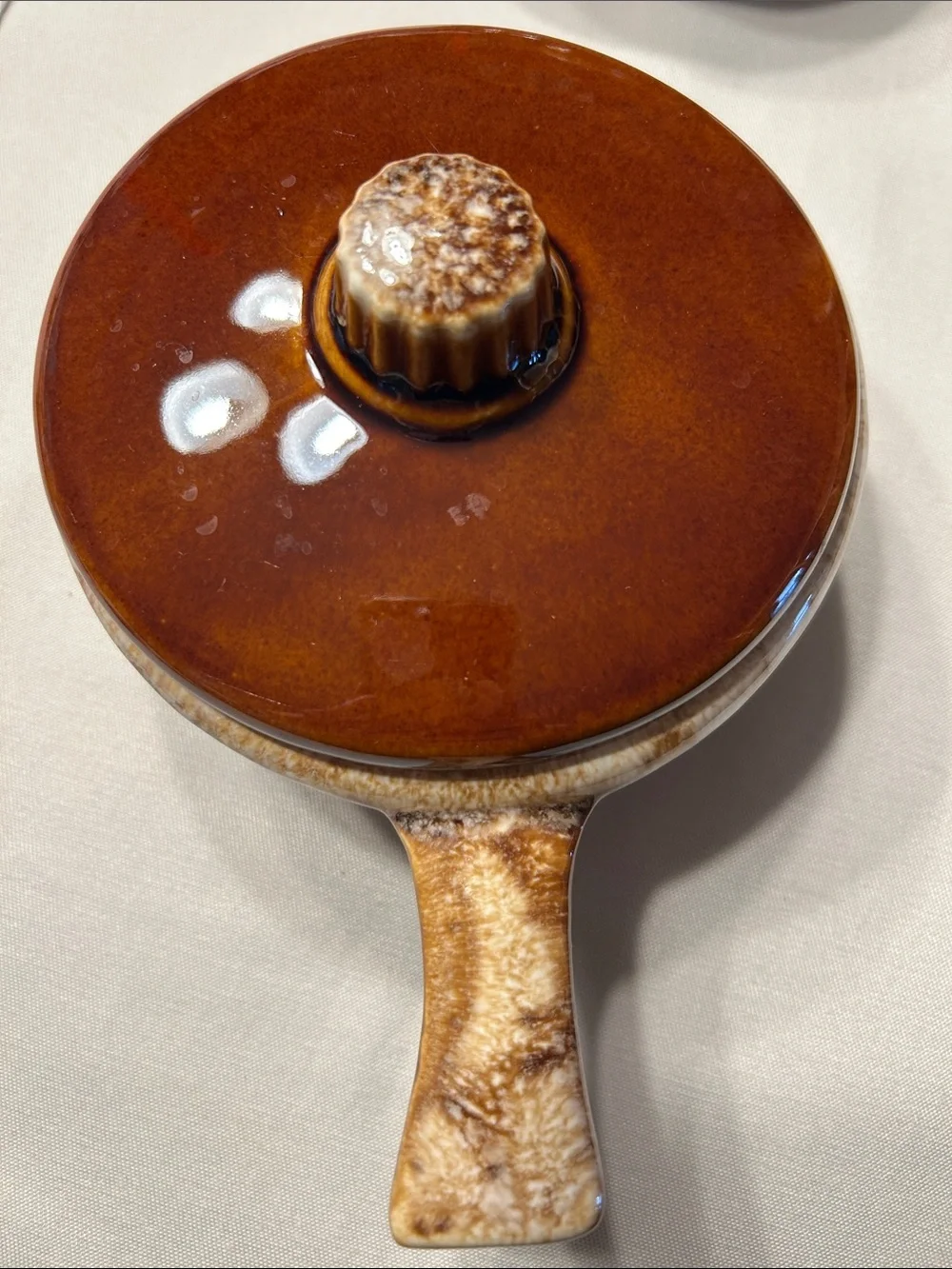Hull 3-Piece Brown Ceramic Lidded crock Set with Handles